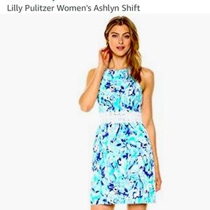 New! Lily Pulitzer Ashlyn Shift turquoise blue white dress sleeveless 2